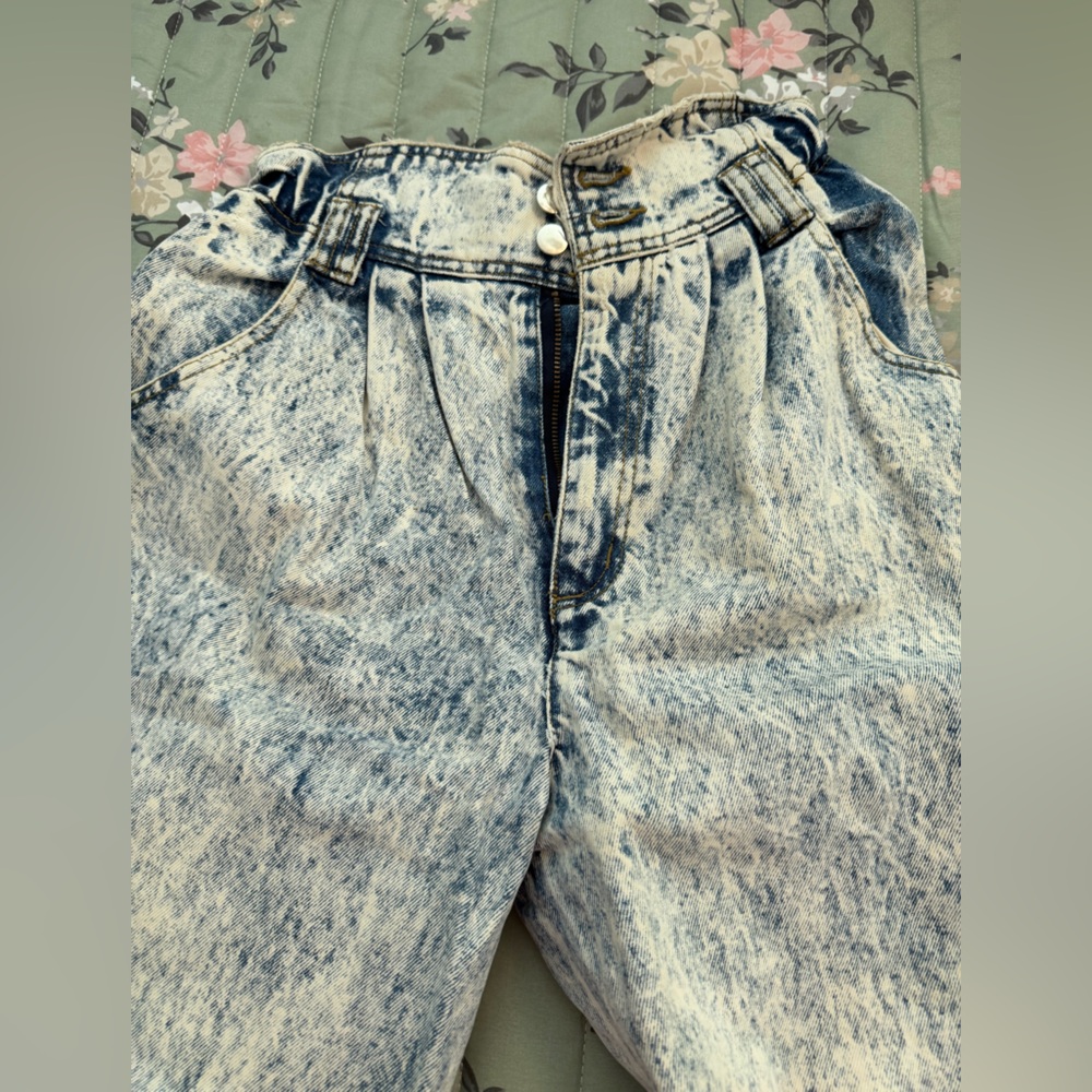 Vintage 100 percent cotton Acid Wash Denim Jeans